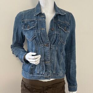 Abercrombie & Fitch Denim Medium Blue Wash Soft Jean Trucker Jacket